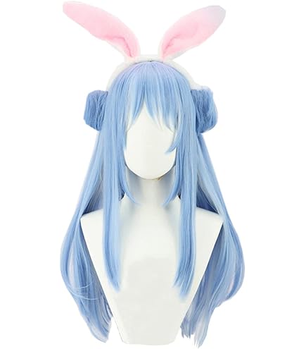 Amazon.co.jp: コスプレウィッグ 兎田ぺこら ブルー ホワイト